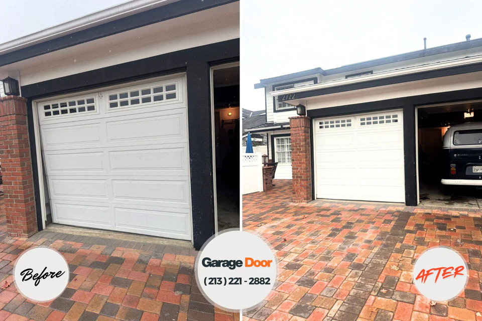 Before and after: garage door repair Livermore, CA